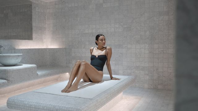 The marble hammam at Guerlain Wellness Spa, Waldorf Astoria New York